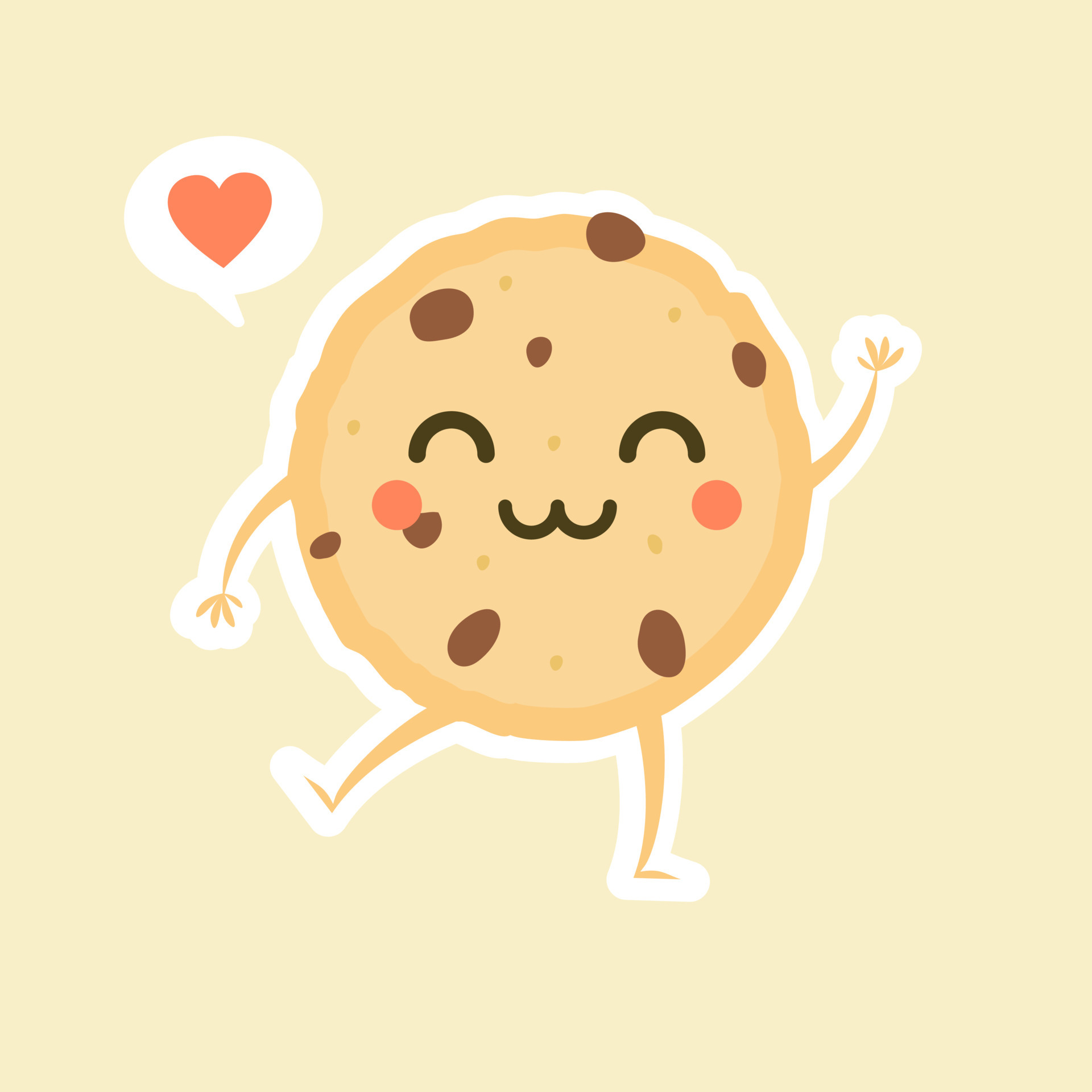 Cute cartoon chocolate chip cookie character with funny face. Cute happy cookie mascot vector illustration isolated on white. Kids menu design concept. Smiling and surprised face food emoticon 6330155 Vector Art at Cute cartoon chocolate chip cookie character with funny face. Cute happy cookie mascot vector illustration isolated on white. Kids menu design concept. Smiling and surprised face food emoticon 6330155 Vector Art at