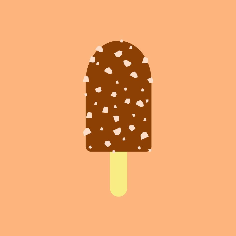 popsicle ice cream icon. Flat design vector illustration. Design for wallpaper, wrapping, fabric, background, apparel, prints, banners etc