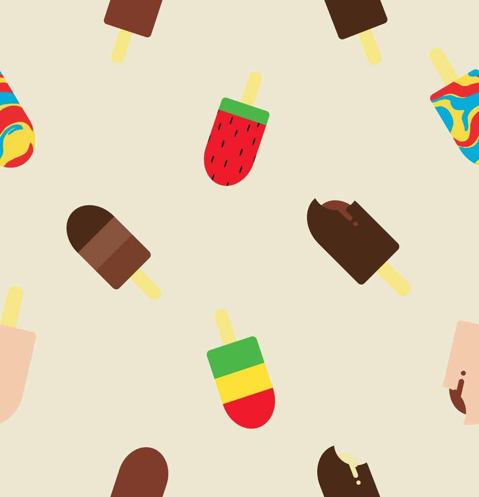 Popsicle seamless pattern. Perfect for fabric, scrap booking, party invitations, home decor projects, cafe and restaurant vector