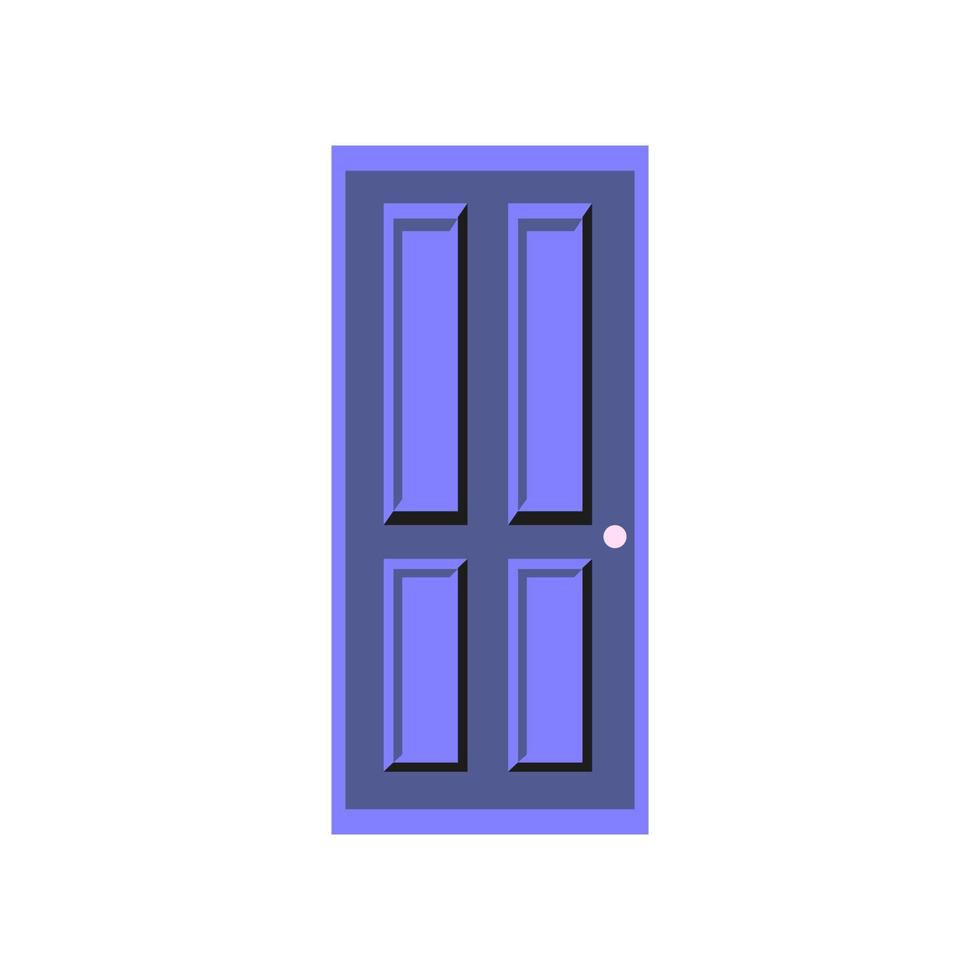 door vector icon purple. door simple wood design