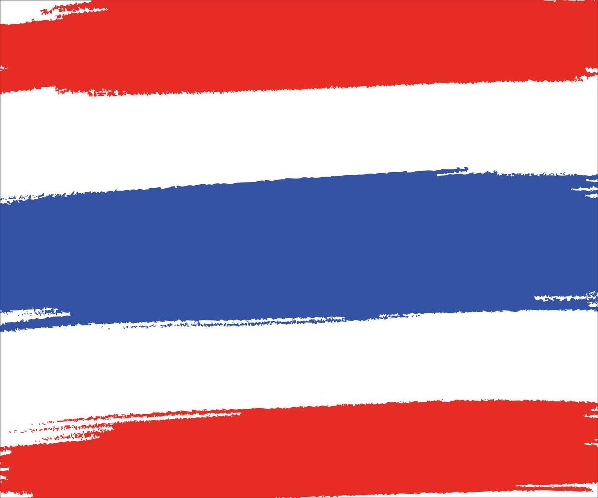 Flag of Thailand. Flag in grungy style. Independence Thai Day. vector EPS Illustration.