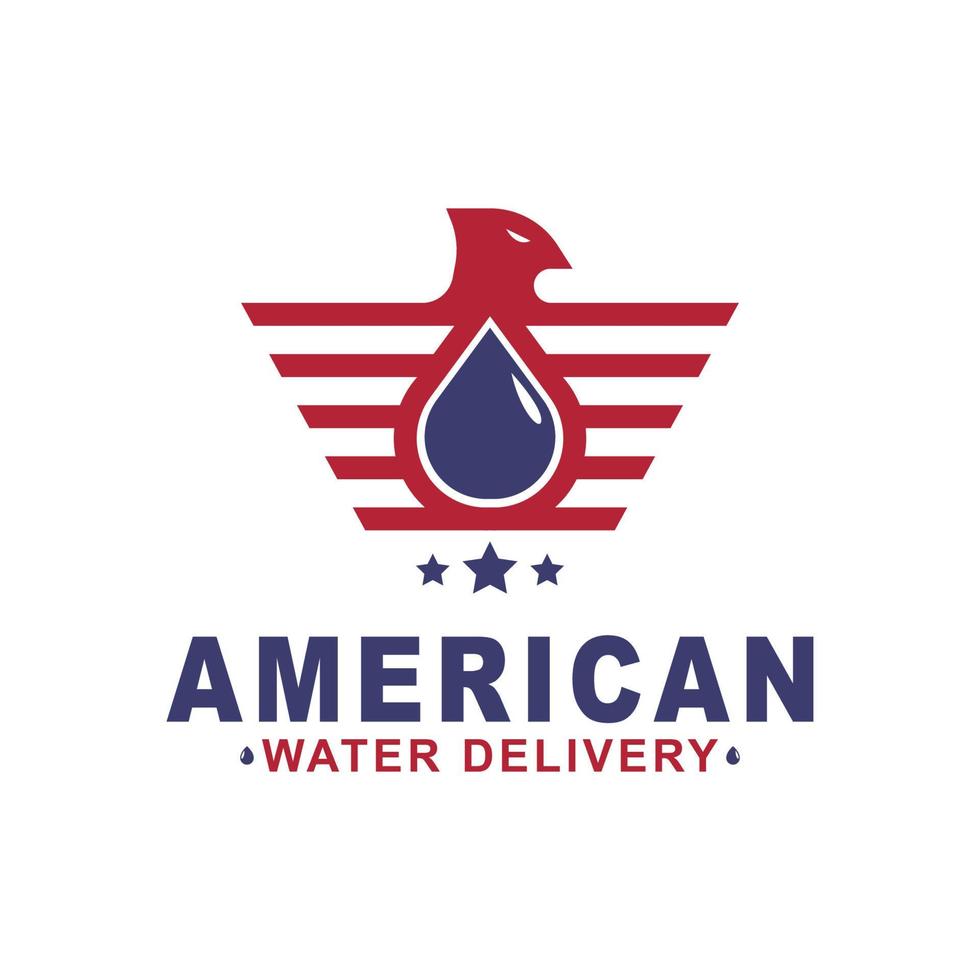 bird and water concept water delivery logo vector