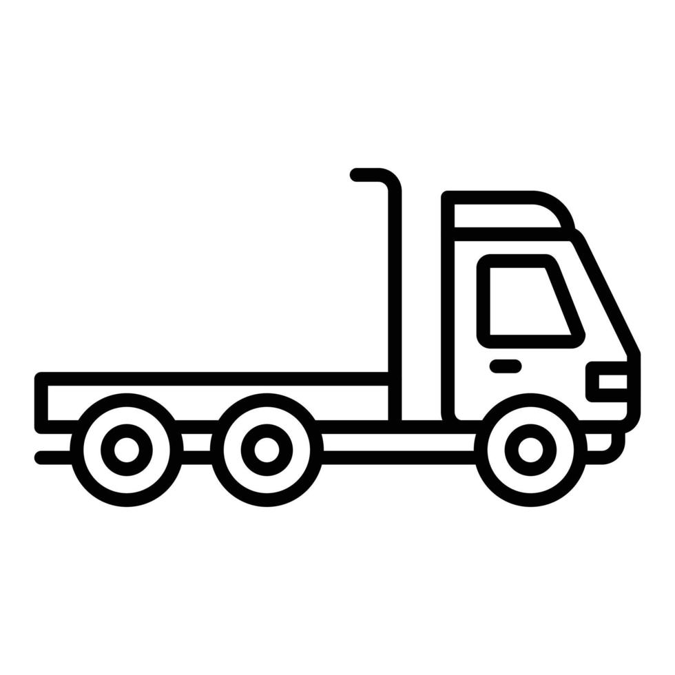 Truck Trailer Line Icon vector