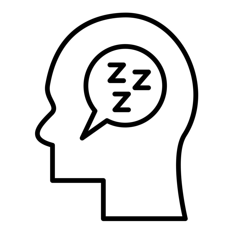 Fatigue Line Icon vector