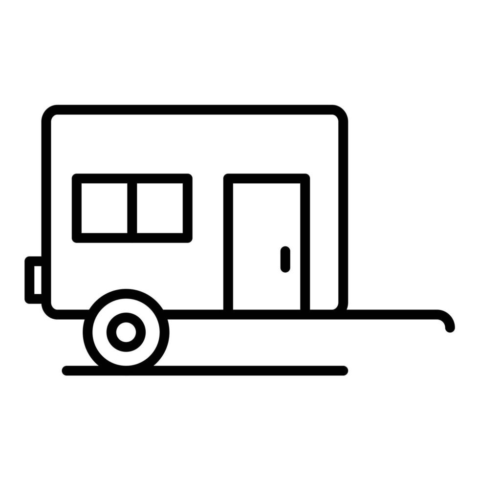 Caravan Line Icon vector