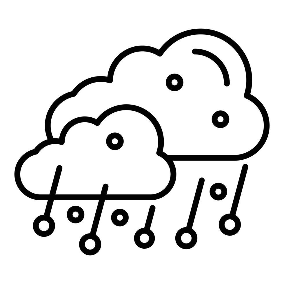 Hail Line Icon vector