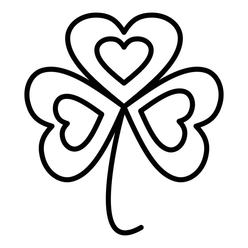 Clover Line Icon vector