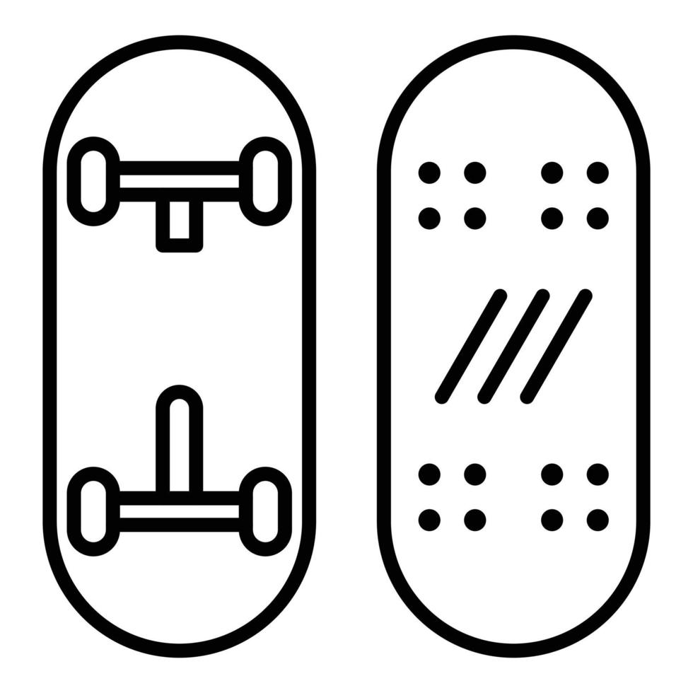 Skateboard Line Icon vector