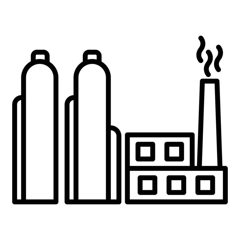 icono de línea de combustibles fósiles vector