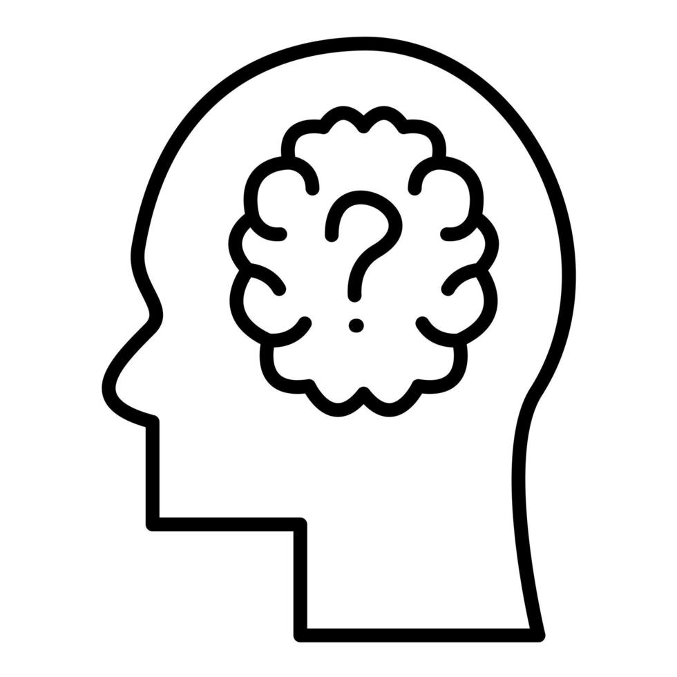 Mental Disorder Line Icon vector