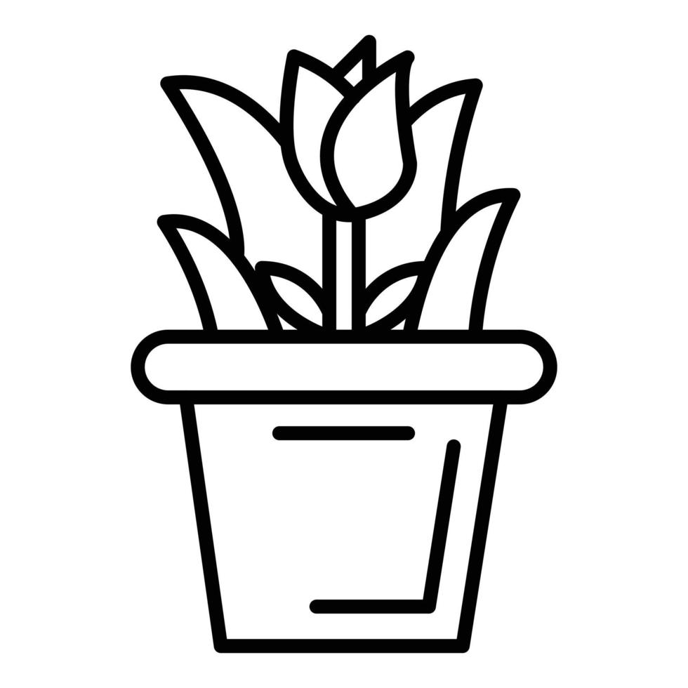 flower pot outline clip art