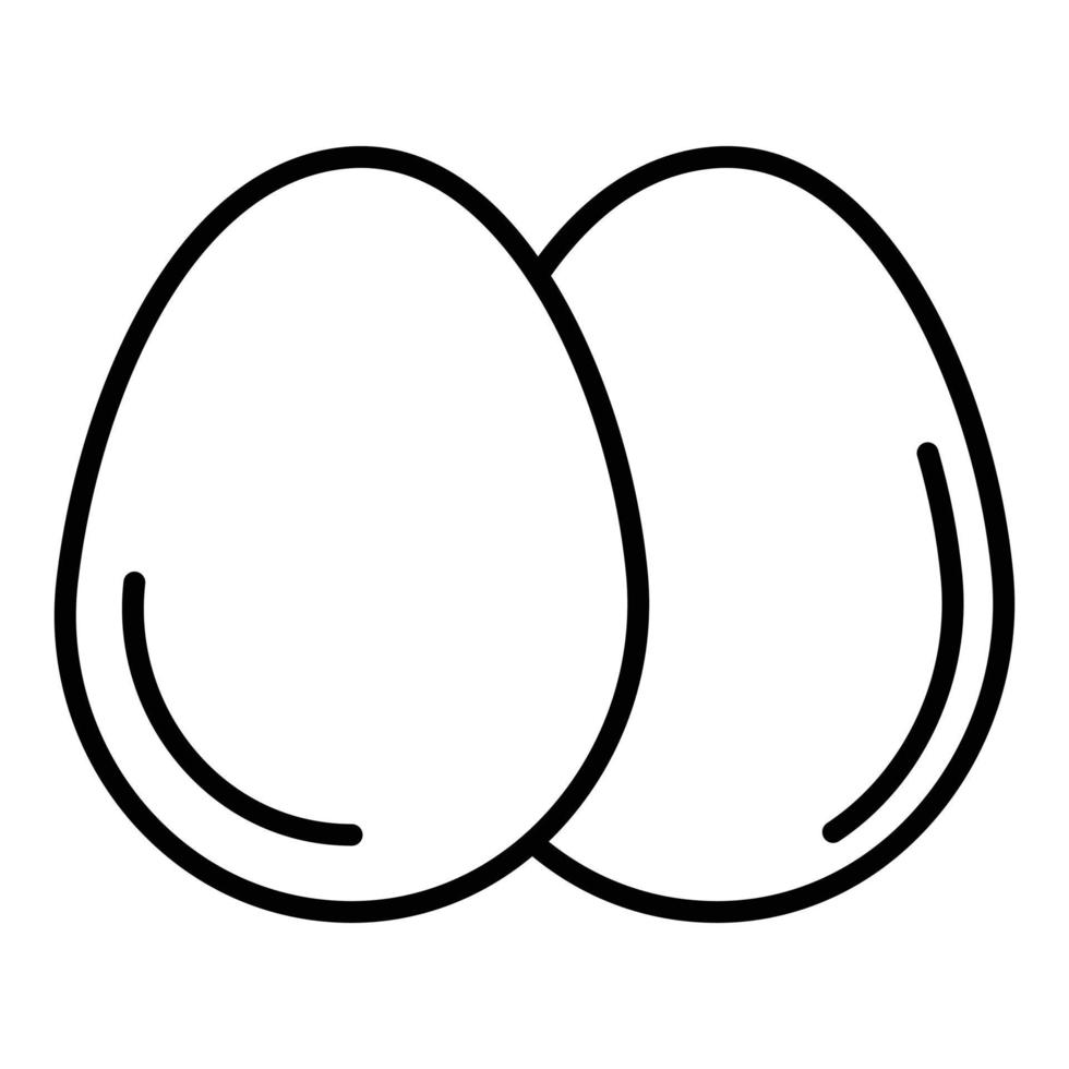 icono de línea de huevos vector