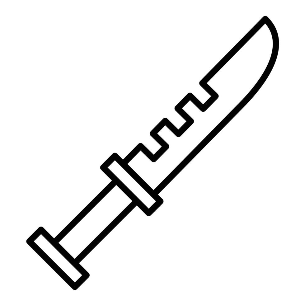 icono de línea de cuchillo vector