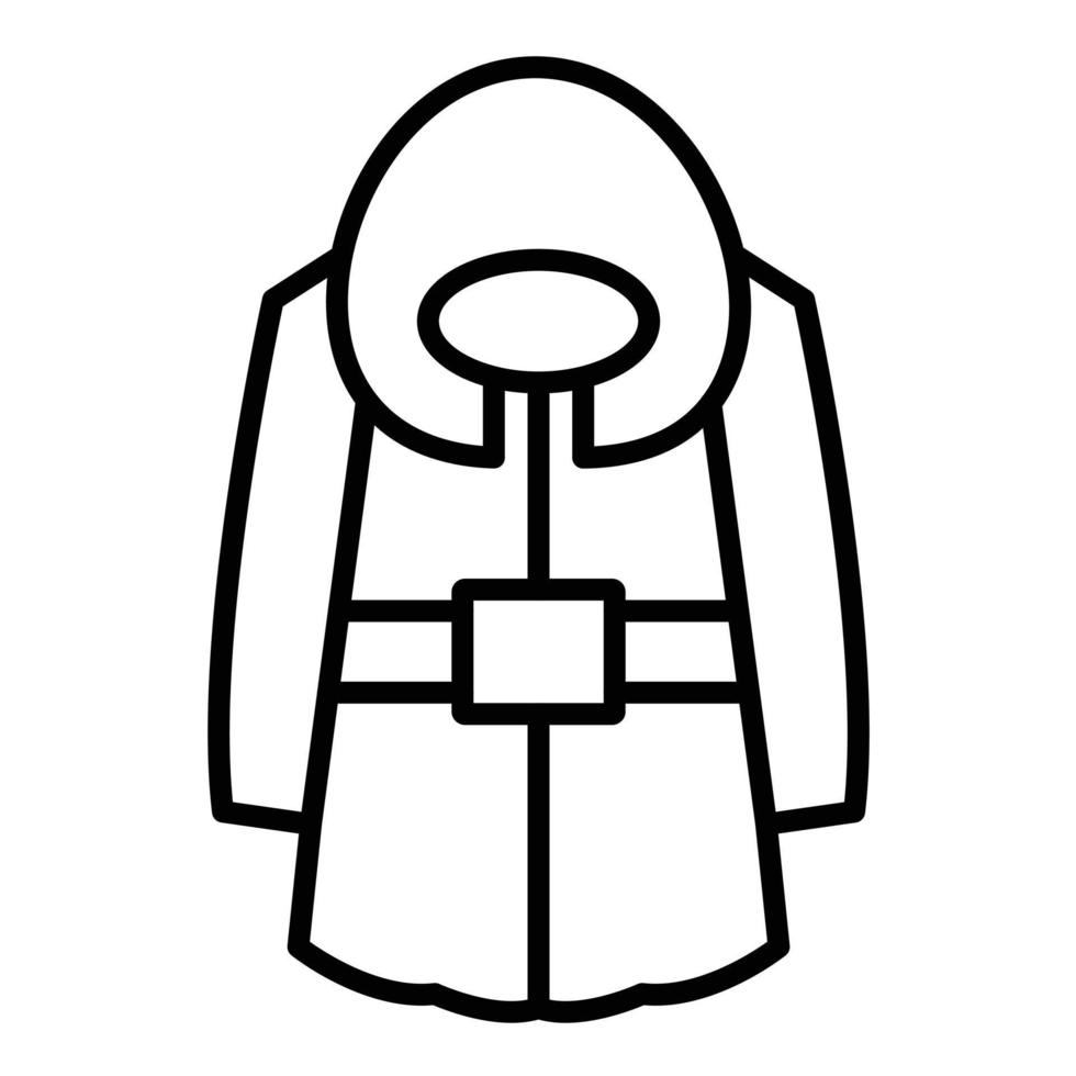 Winter Coat Line Icon vector