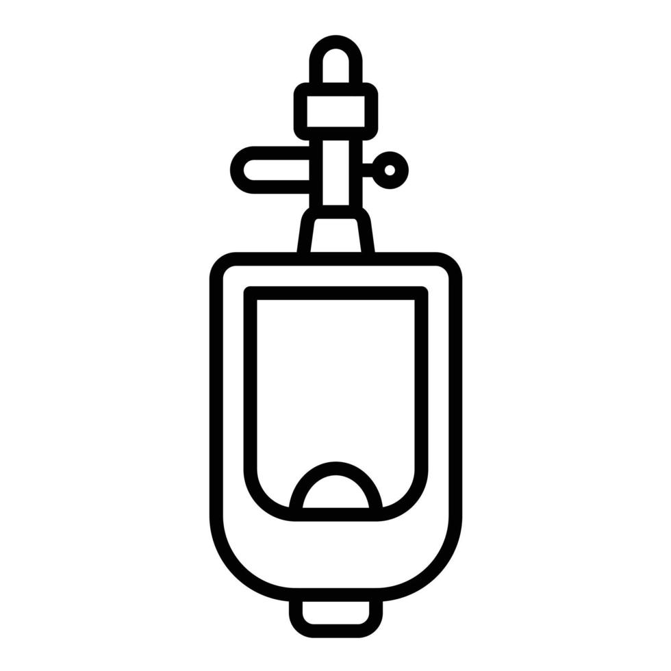 Urinal Toilet Line Icon vector