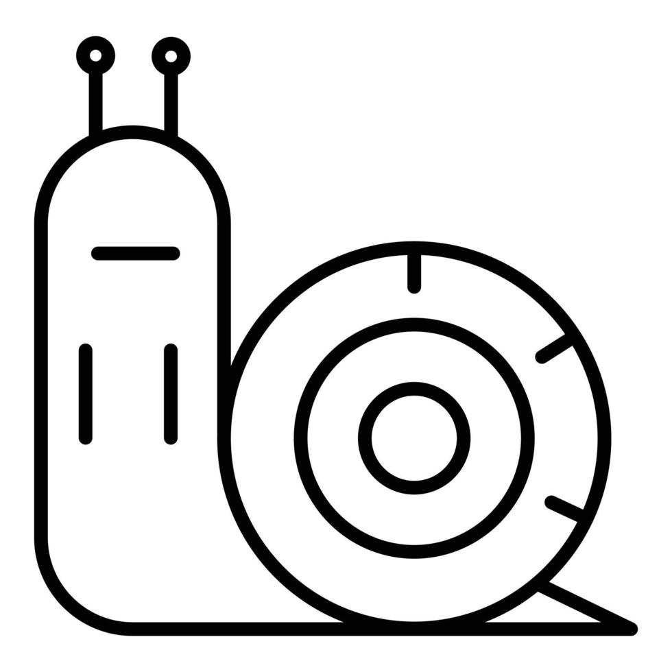 icono de línea de caracol vector