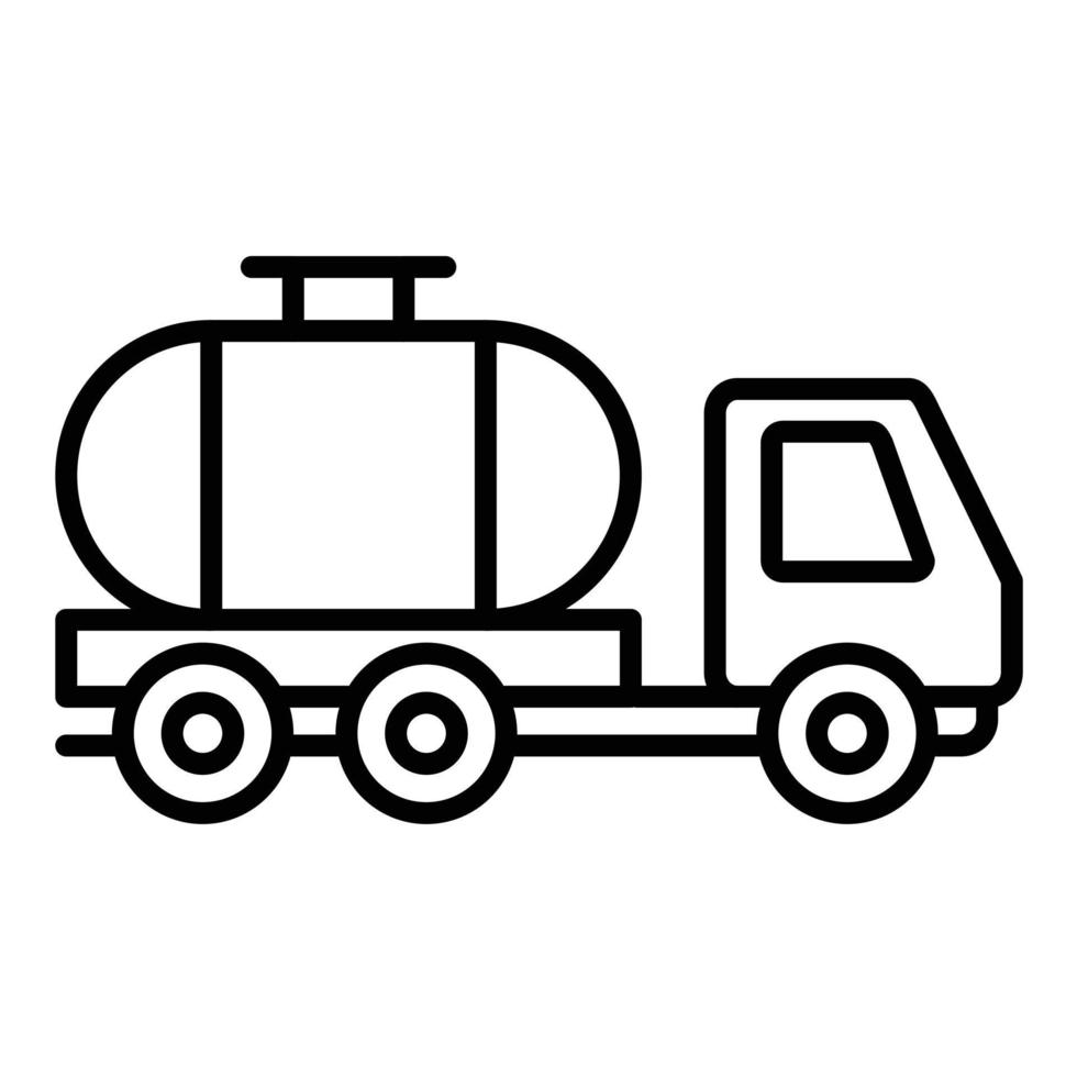 Water Tanker Line Icon vector