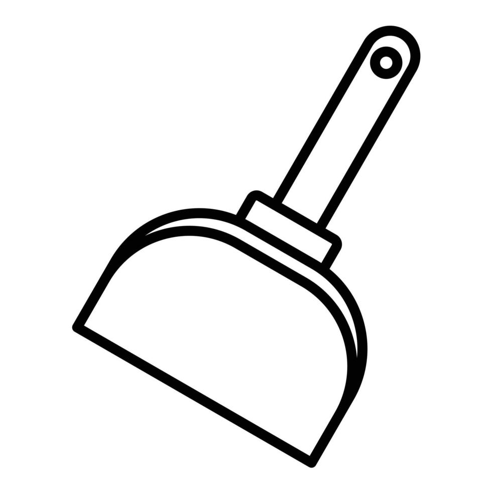 Dustpan Line Icon vector