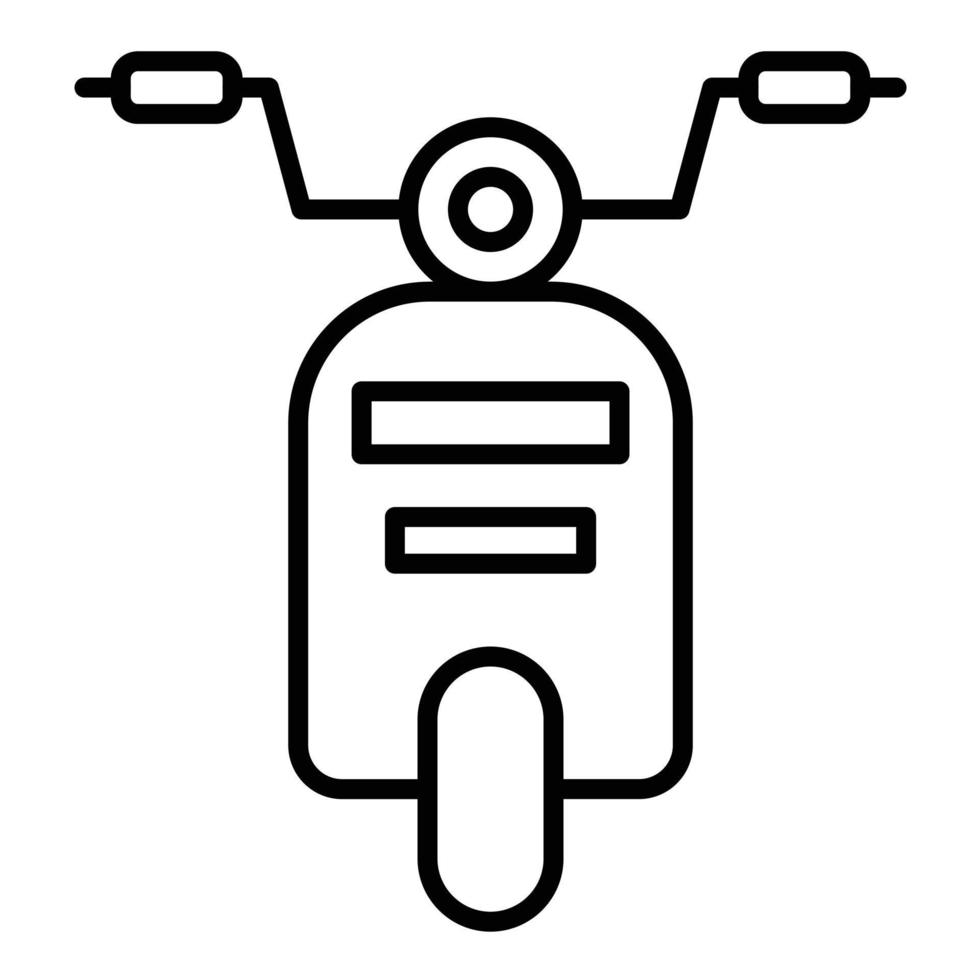 icono de línea de scooter vector