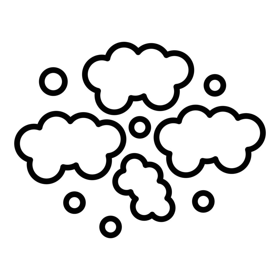 icono de línea de smog vector