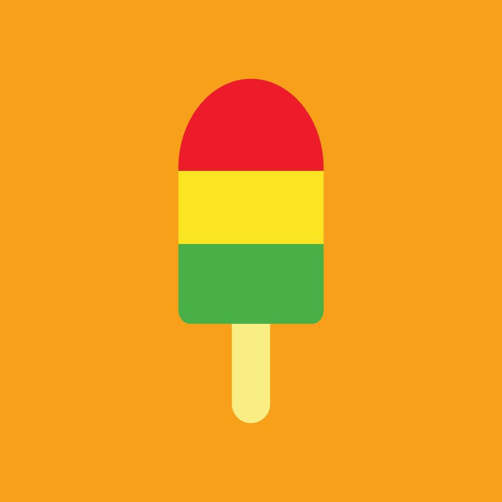 popsicle ice cream icon. Flat design vector illustration. Design for wallpaper, wrapping, fabric, background, apparel, prints, banners etc