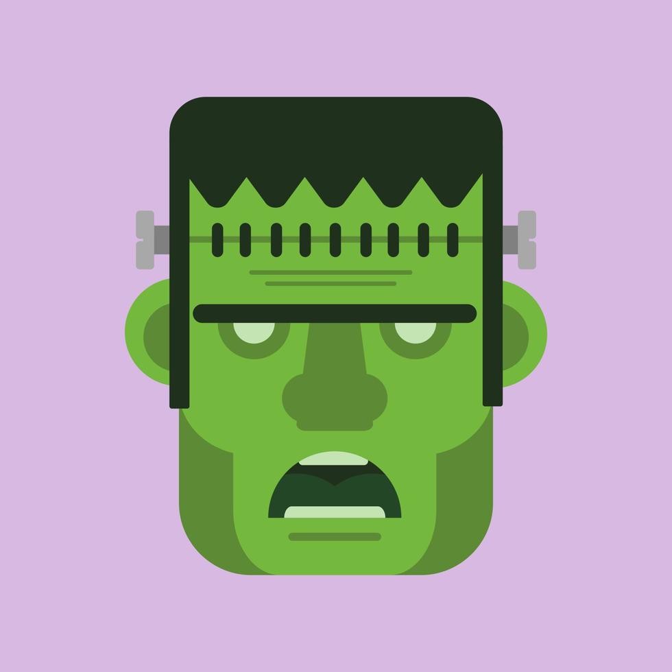 icono de cabeza de zombi, símbolo de zombi icono de Halloween. colorido icono de cadáver plano. diseño de arte de línea delgada, ilustración de contorno vectorial vector