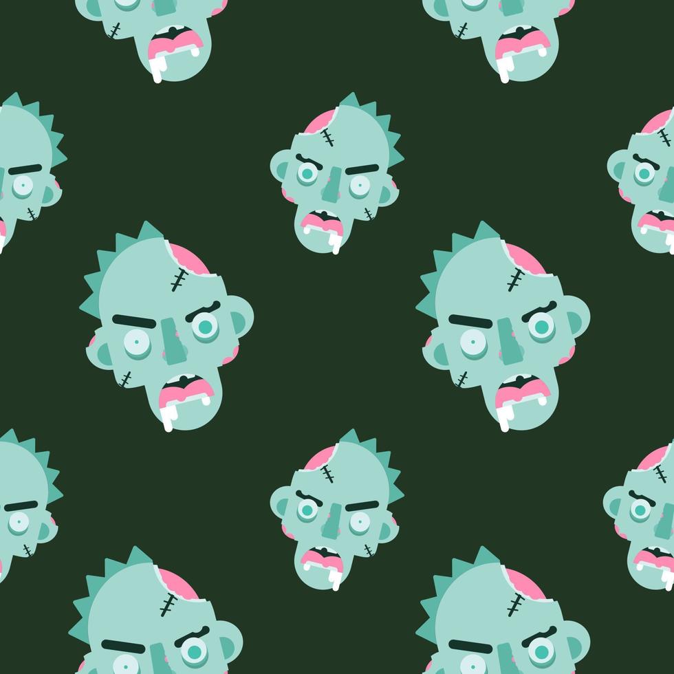 zombie seamless pattern vector illustration