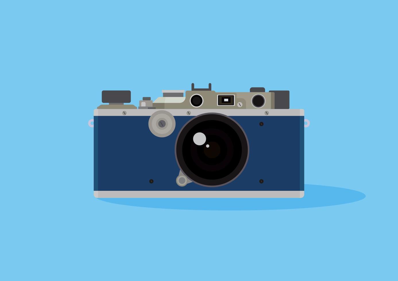 Vintage and retro camera, flat style, colorful, analogue or classic film camera vector icon for info graphics, websites, mobile and print media. Analogue photography old style