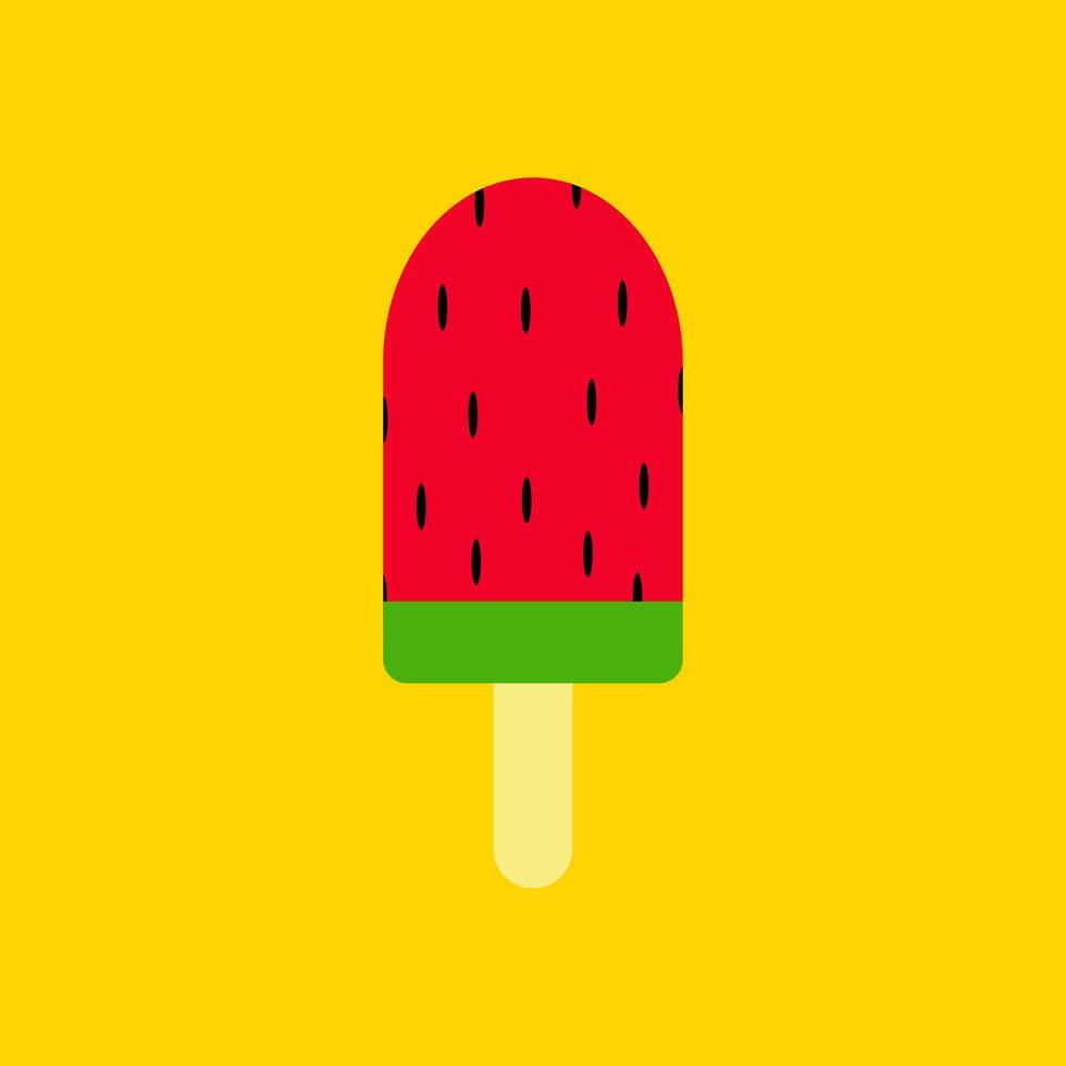 popsicle ice cream icon. Flat design vector illustration. Design for wallpaper, wrapping, fabric, background, apparel, prints, banners etc