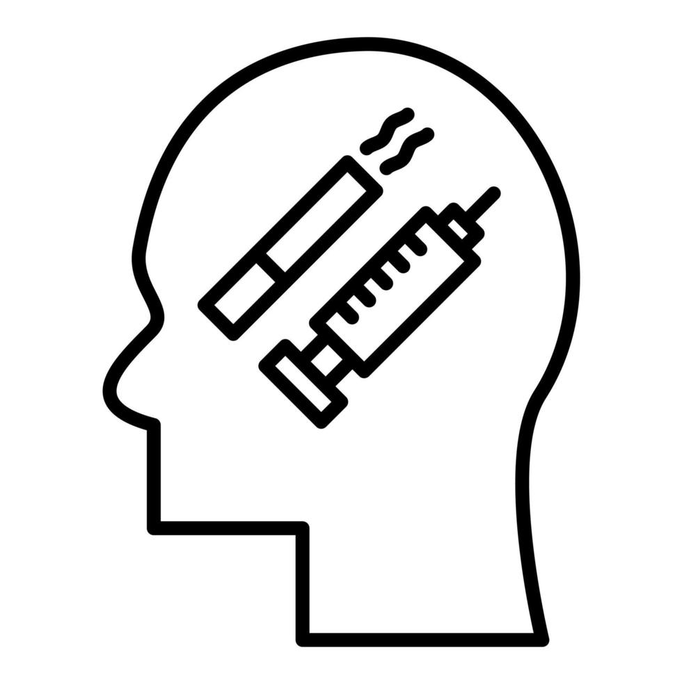 Addiction Line Icon vector