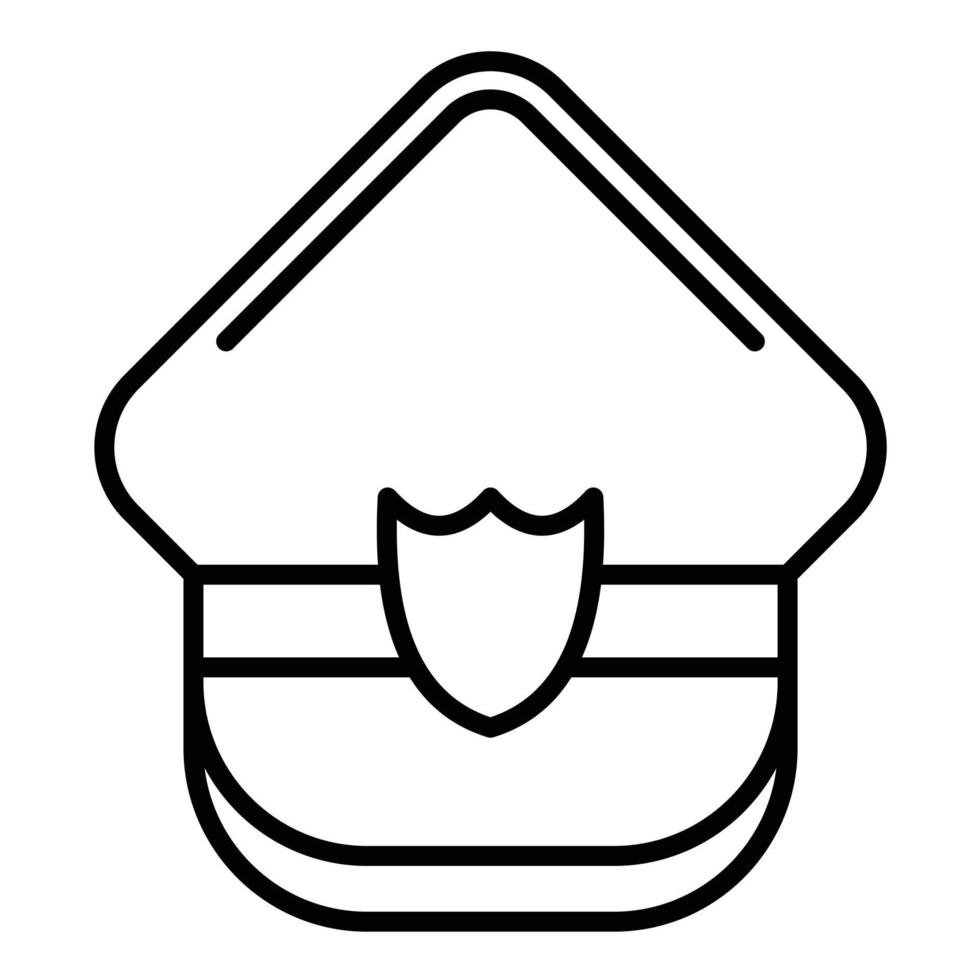 Police Hat Line Icon vector