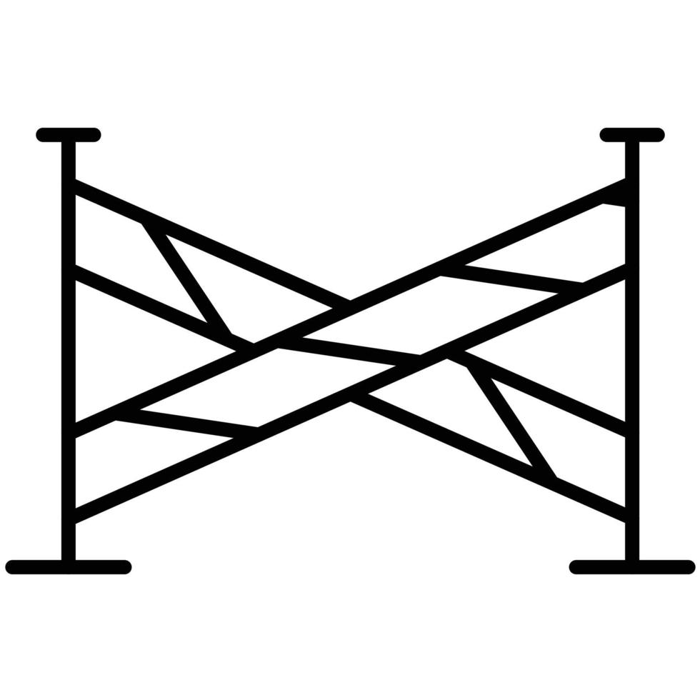 Police Line Line Icon vector