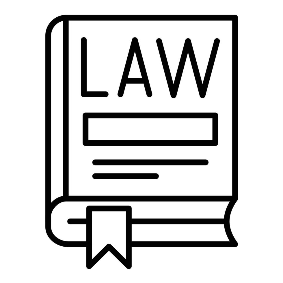 Law Book Line Icon vector