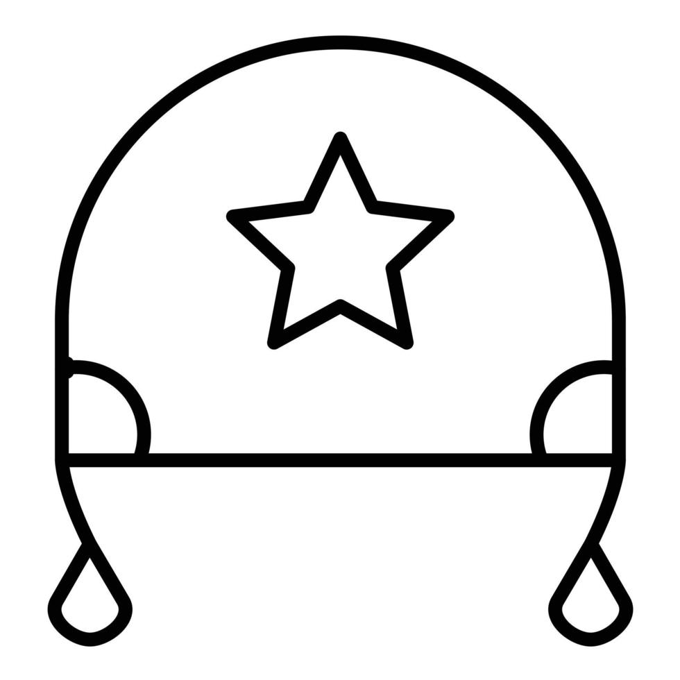 Earflaps Line Icon vector