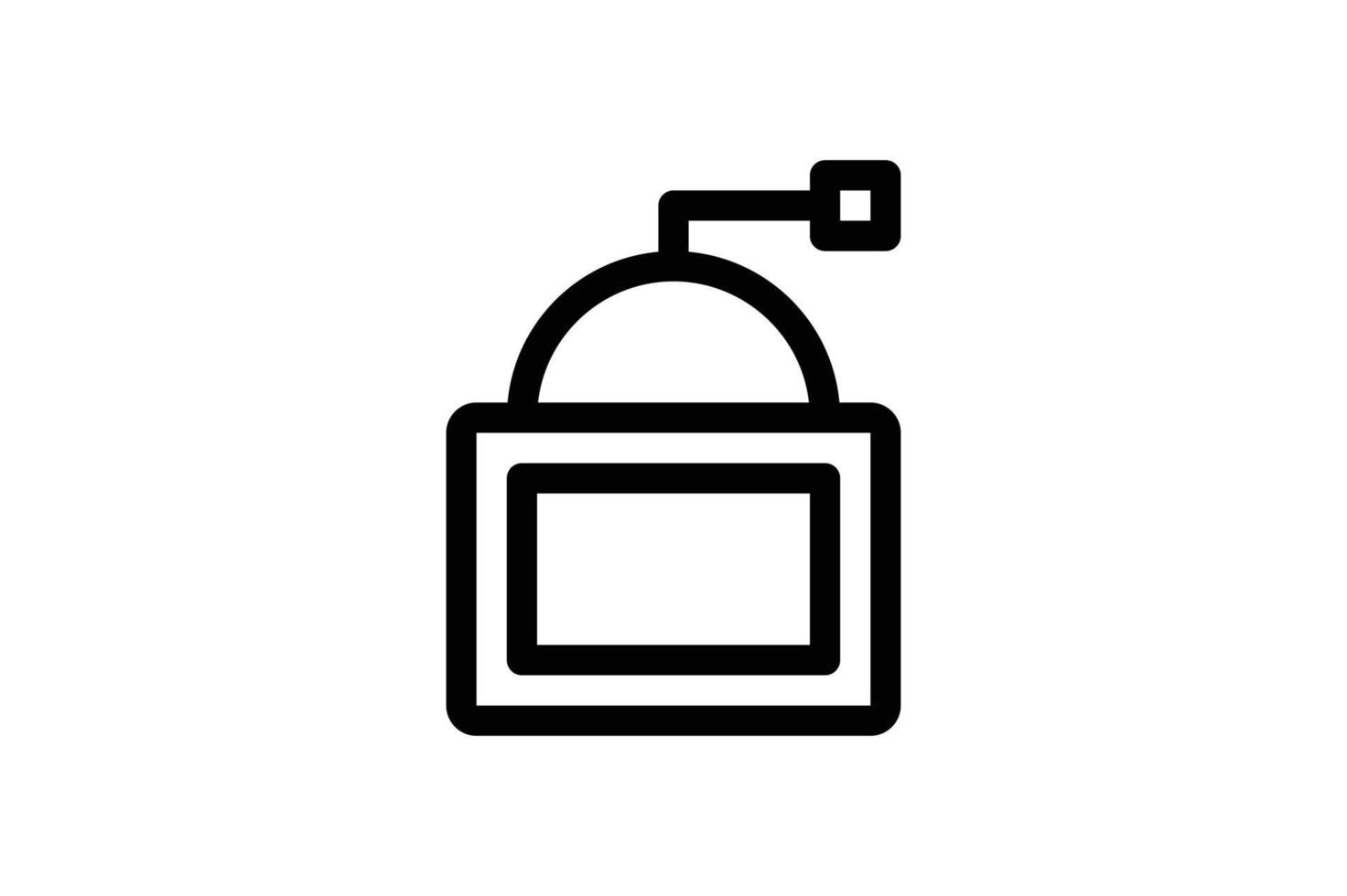 icono de estilo de línea de cocina de molinillo de café gratis vector