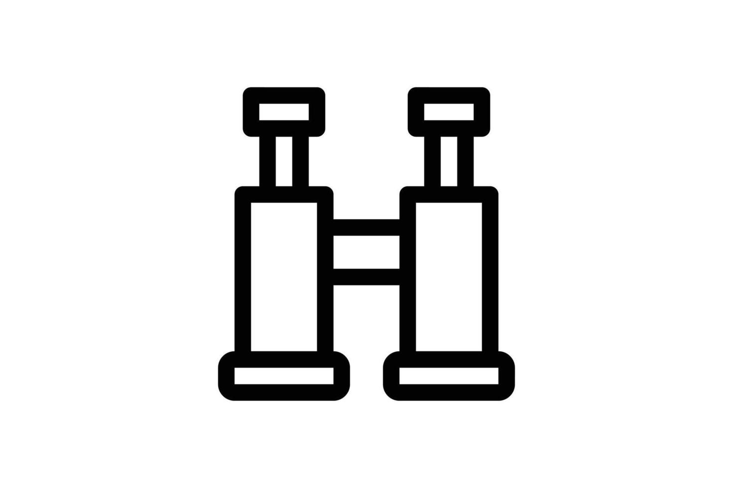 Binoculars Rescue Line Style Icon Free vector