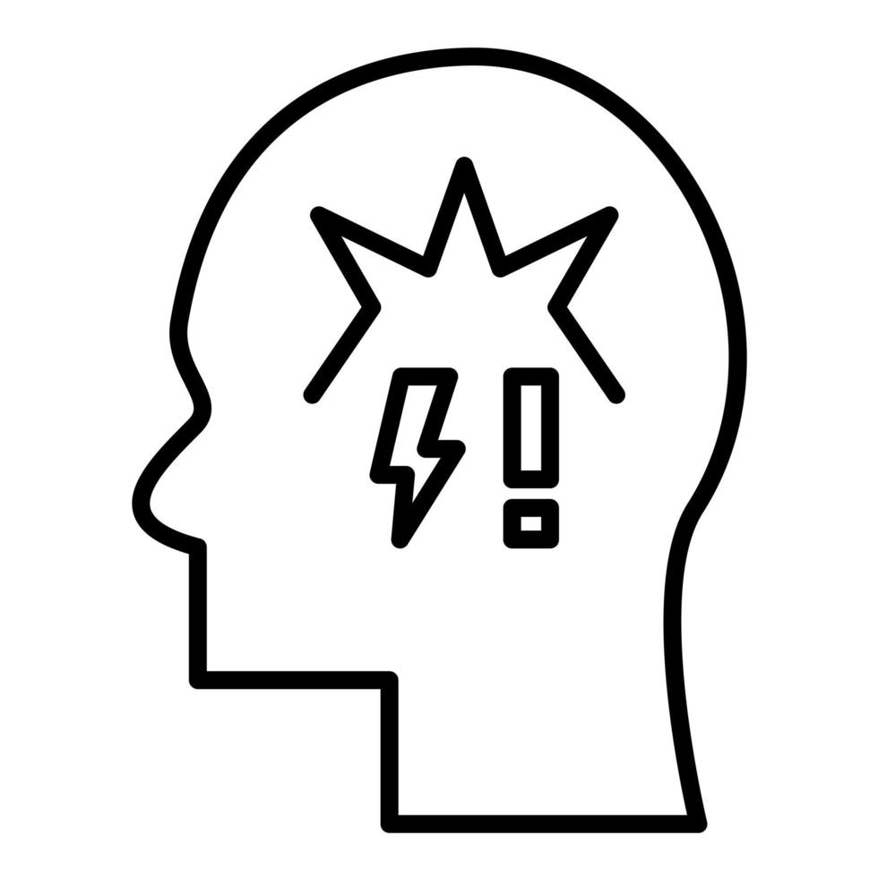 Panic Atack Line Icon vector