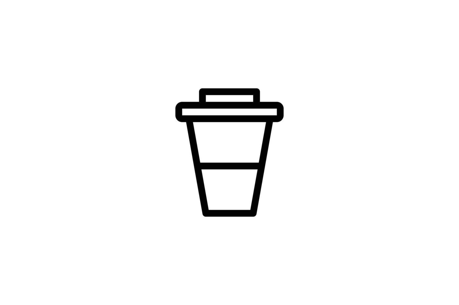Tea Cup Kitchen Line Style Icon Free vector