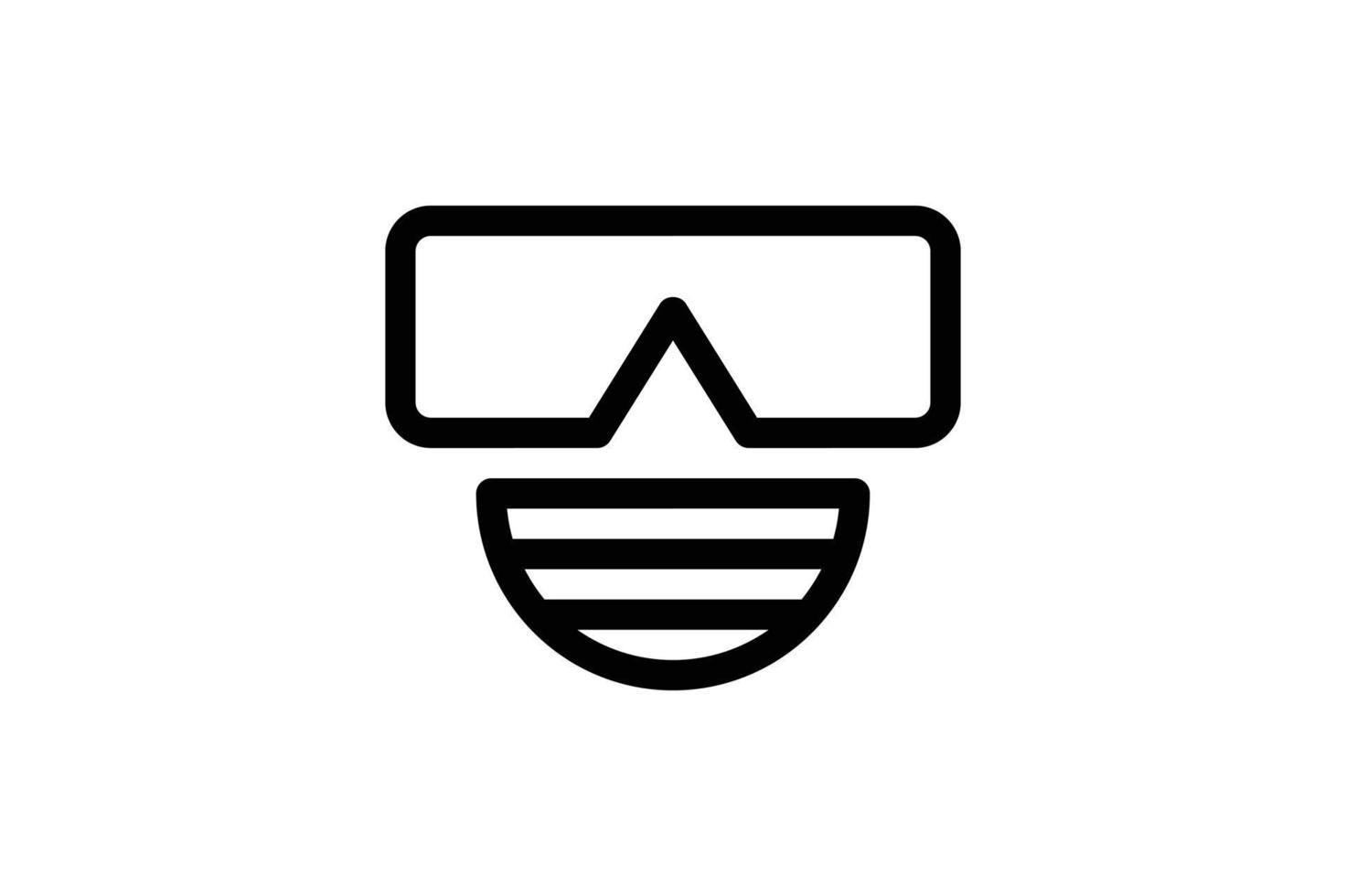 Wear mask Rescue Line Style Icon Free vector