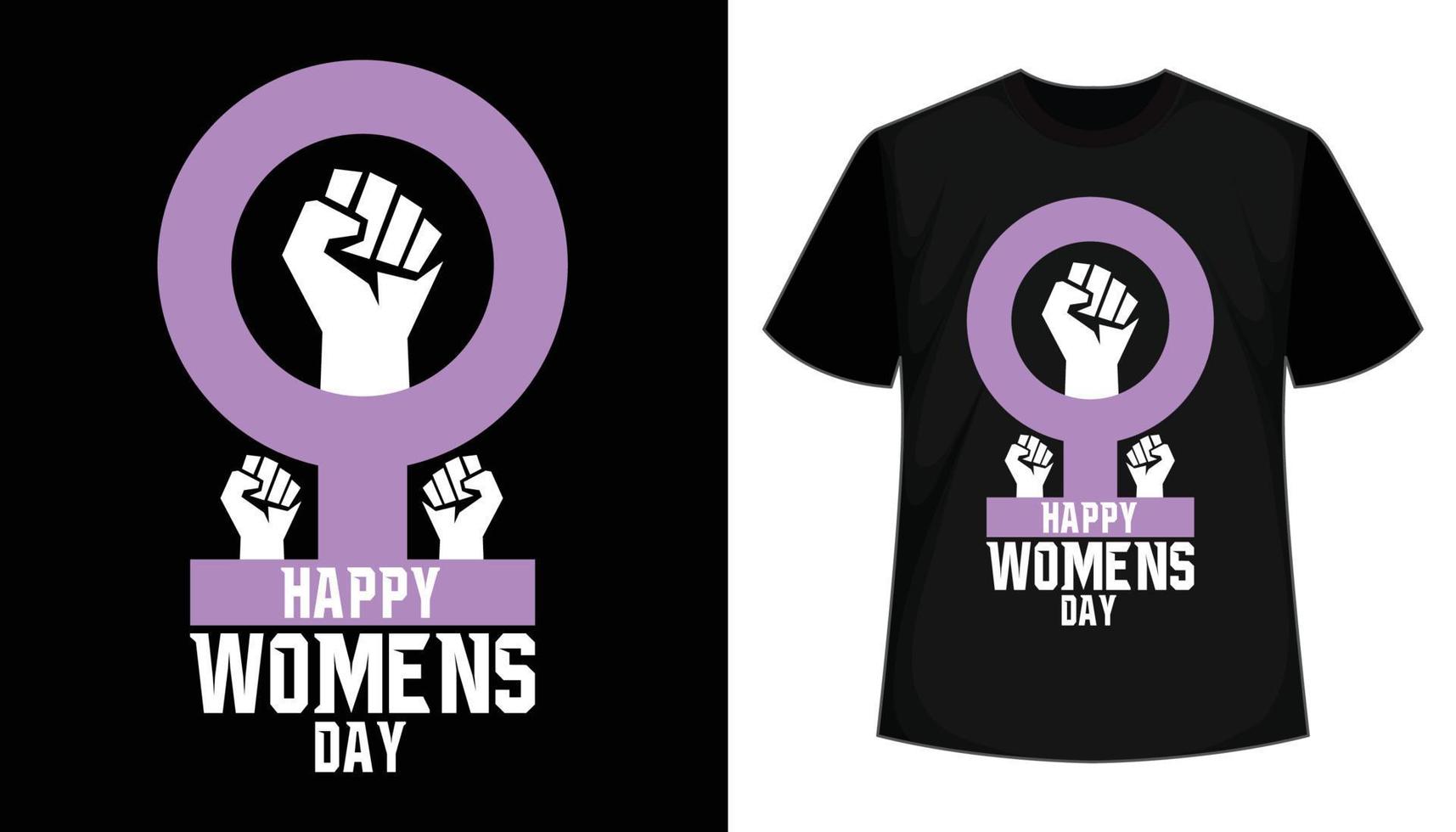 feliz día de la mujer. diseño de camiseta de vector de poder de mujer