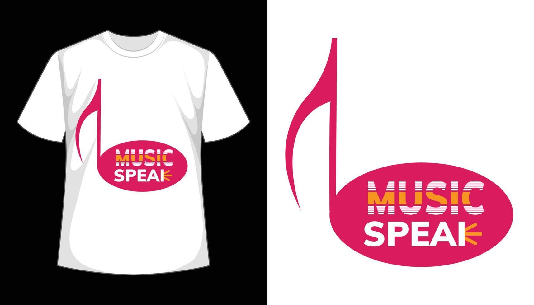 Music Speak Vector T-shirt Design