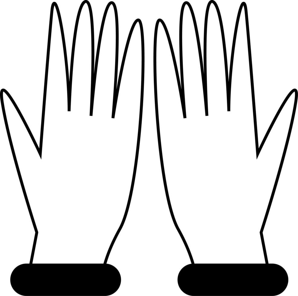 illustration vector graphic outline of praying hand. Perfect for the element of the ramadan or islamic design.