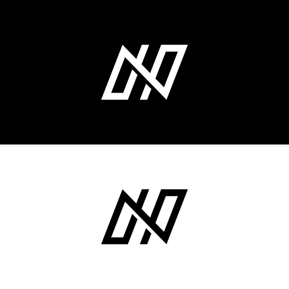 Simple Letter HN NH Monogram Logo Design vector