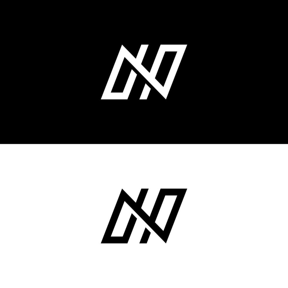 Simple Letter HN NH Monogram Logo Design vector