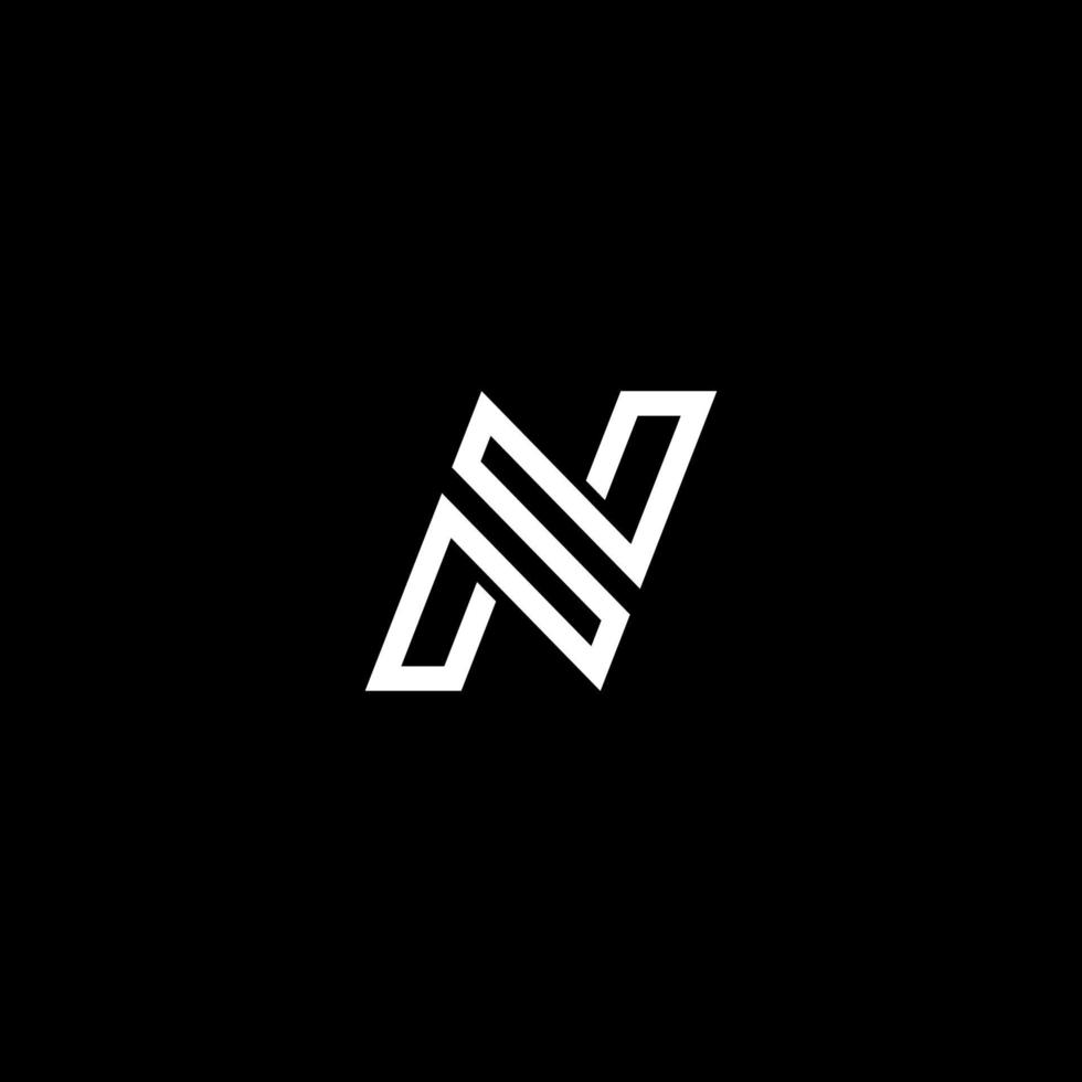 Abstract Letter N Monogram Logo Design vector