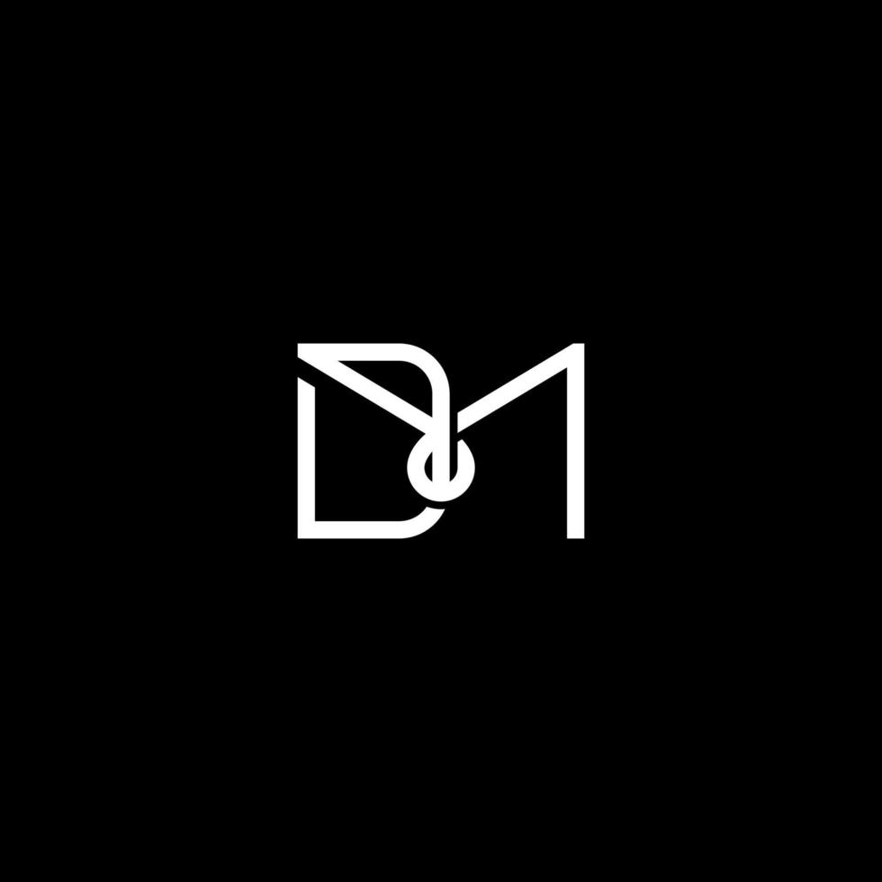 Stylish Letter DM Monogram Logo Design vector