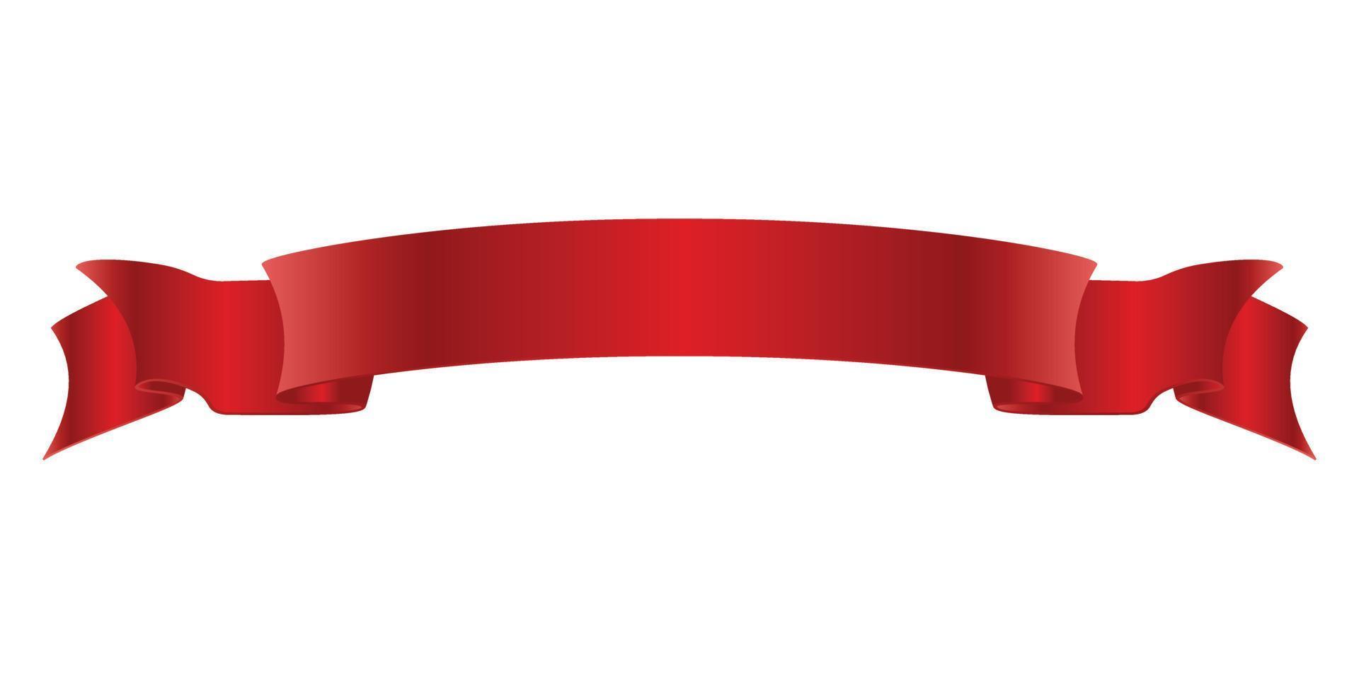 Elegance red ribbon banner. vector