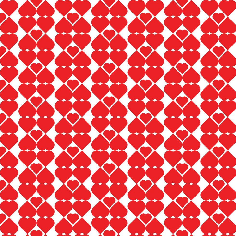 Abstract vector seamless love pattern of geometric heart.