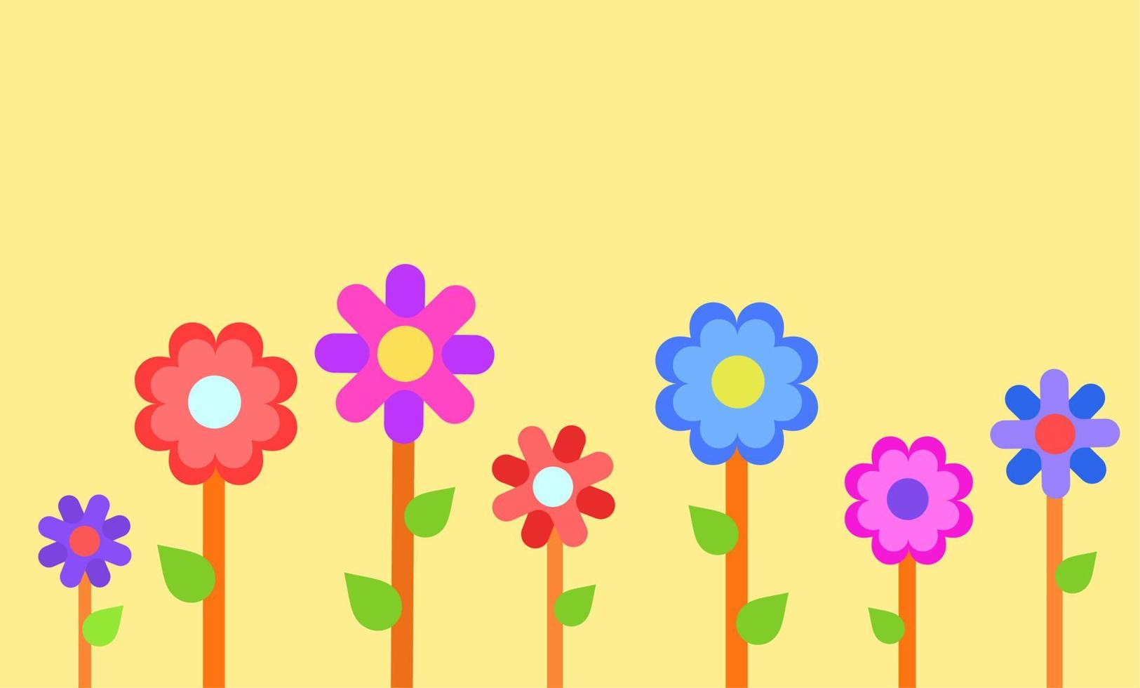 a colorful flower illustration background wallpaper vector design