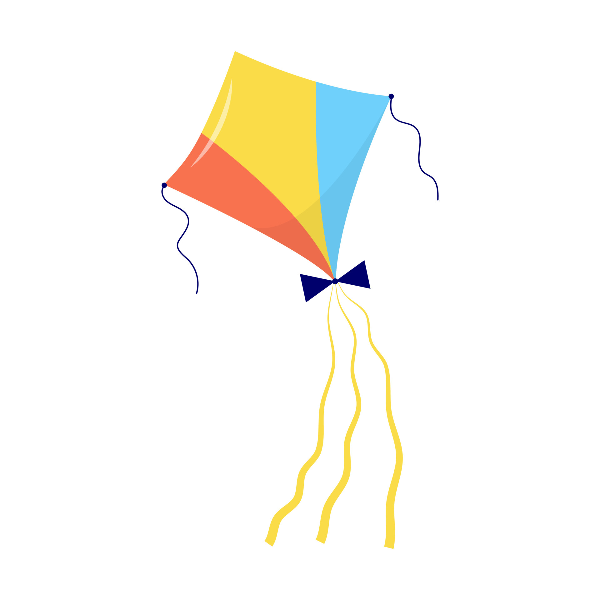 Flying kite-balloon on white background. Outdoor summer activity ...